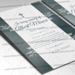 Funeral Card Template - Flyer PSD