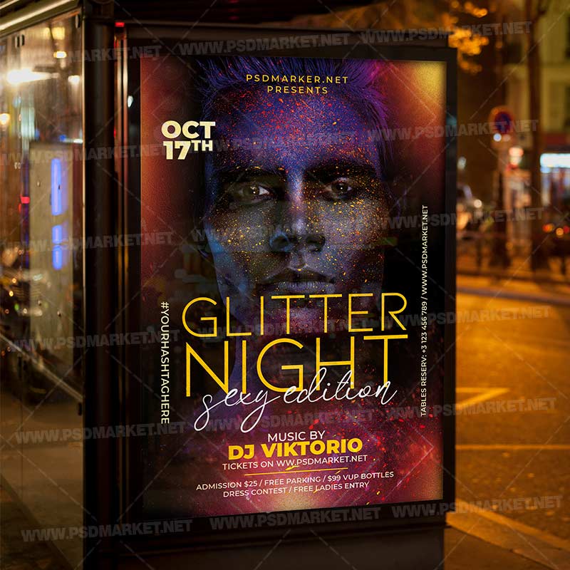 glitter_night_flyer_psd_psdmarket-3.jpg Glitter Night Template - Flyer PSD