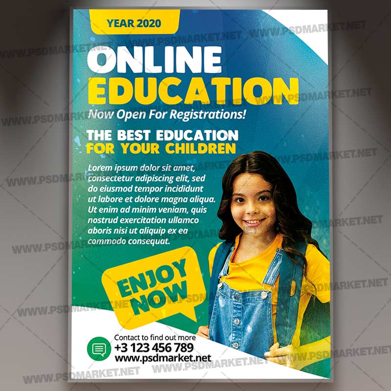 online_education_flyer_psd_psdmarket-1.jpg Online Education Template - Flyer PSD