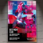 Pink and Black Night Template - Flyer PSD