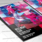 Pink and Black Night Template - Flyer PSD