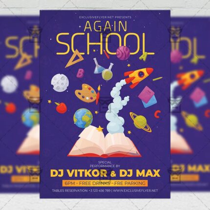 School Again - Flyer PSD Template