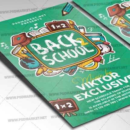 School Again Template - Flyer PSD