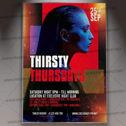 Thirsty Thursdays Template - Flyer PSD