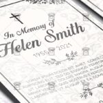 Vintage Funeral Card - Flyer PSD Template - Image 2