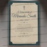 Vintage Funeral Card Template - Flyer PSD
