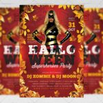 Halloween Superheroes Party - Flyer PSD Template