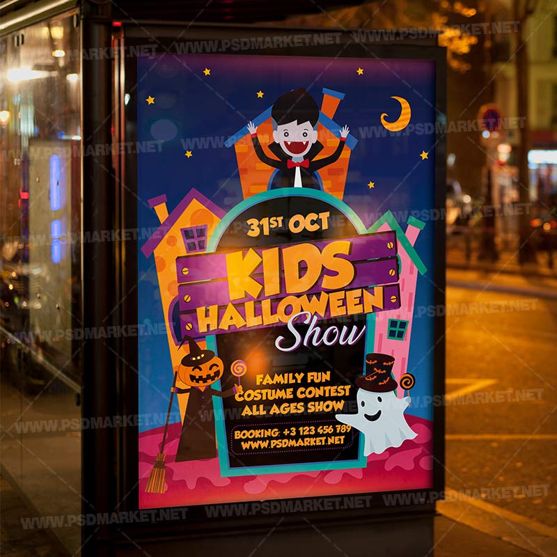 kids_halloween_show_flyer_psd_psdmarket-3.jpg Kids Halloween Show Template - Flyer PSD