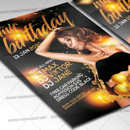 My Birthday Party Template - Flyer PSD