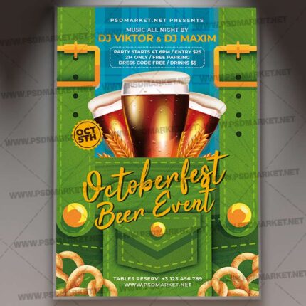 Octoberfest Beer Event Template - Flyer PSD
