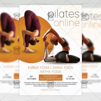 Online Pilates - Flyer PSD Template