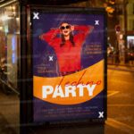 Techno Party Night Template - Flyer PSD