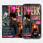 Twerk Fridays - Instagram Post and Stories PSD Template