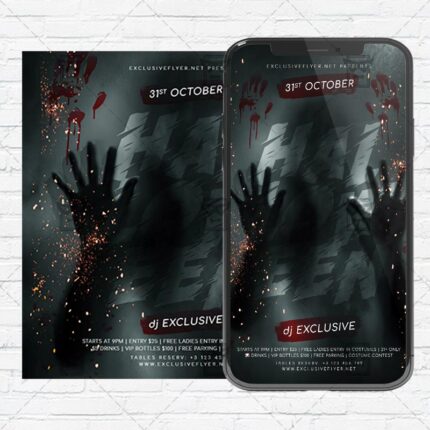 Halloween Affair - Instagram Post and Stories PSD Template