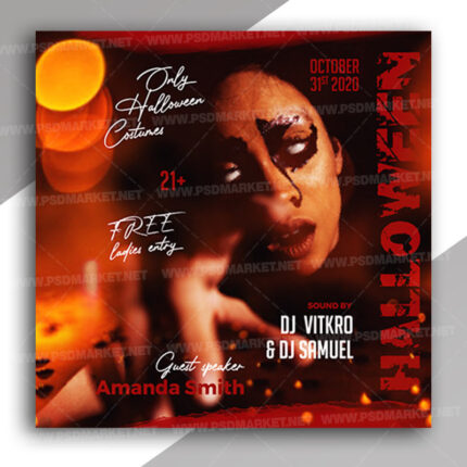 Halloween Madness - Instagram Post and Stories Template