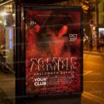 Halloween Zombie Template - Flyer PSD