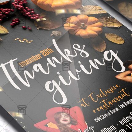 Happy Thanksgiving - Flyer PSD Template
