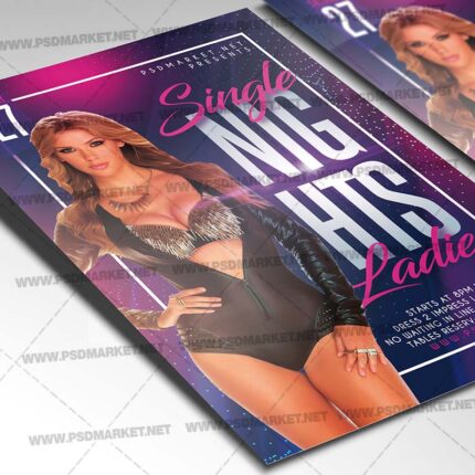 Single Ladies Template - Flyer PSD
