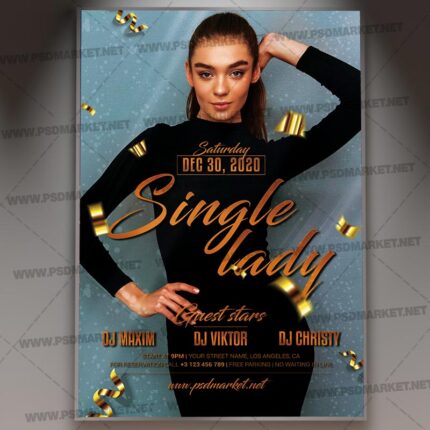 Single Lady Template - Flyer PSD