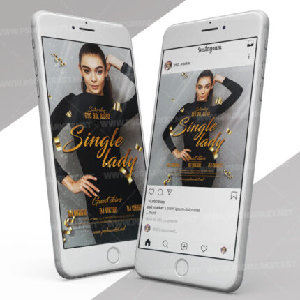 Single Lady - Instagram Post and Stories Template