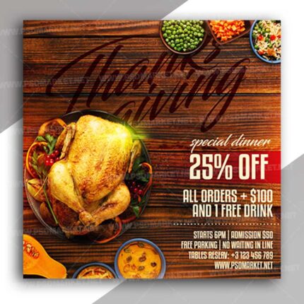 Thanksgiving 2020 - Instagram Post and Stories Template