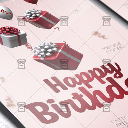 Happy Birthday - Flyer PSD Template