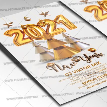 New Year Template - Flyer PSD