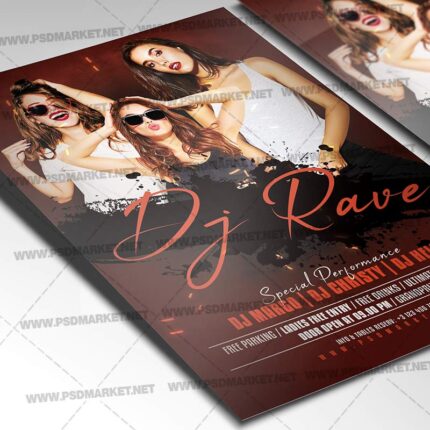 Dj Rave Template - Flyer PSD