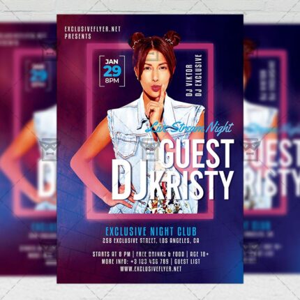 Guest Dj - Flyer PSD Template | ExclusiveFlyer