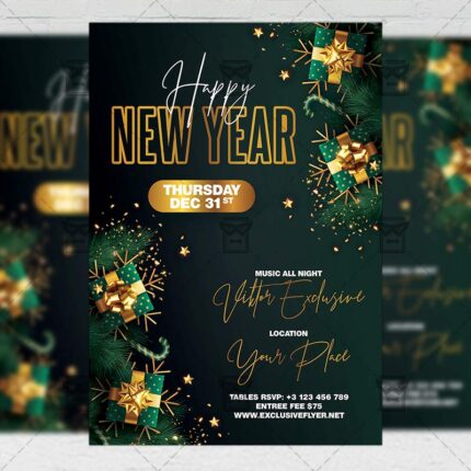 Happy New Year - Flyer PSD Template