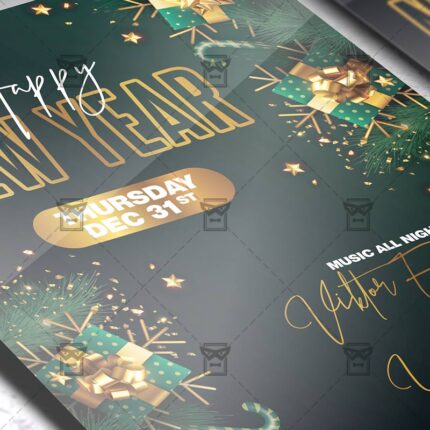 Happy New Year - Flyer PSD Template