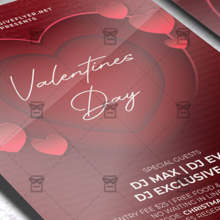 Happy Valentines Day - Flyer PSD Template