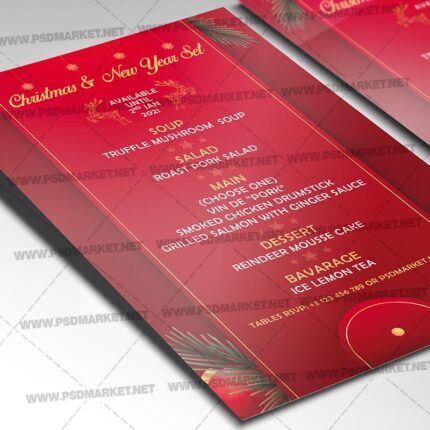New Year Menu Template - Flyer PSD