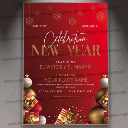 NYE Celebration Template - Flyer PSD