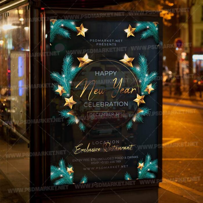 NYE Party Template - Flyer PSD