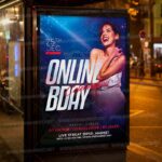 Online Birthday Template - Flyer PSD