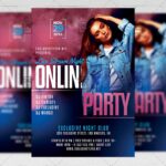Online Party - Flyer PSD Template