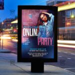 Online Party - Flyer PSD Template