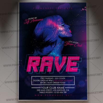 Rave Club Template - Flyer PSD
