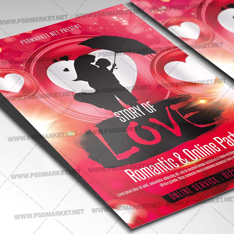 Story of Love Template - Flyer PSD-2