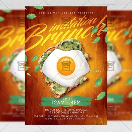 Brunch Invitation - Flyer PSD Template