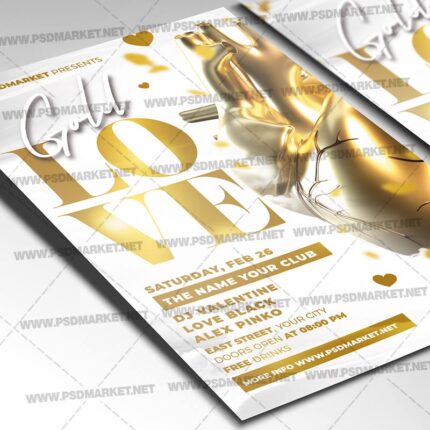 Download Gold Love Template 2