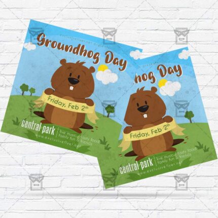 Groundhog Day - Flyer PSD Template