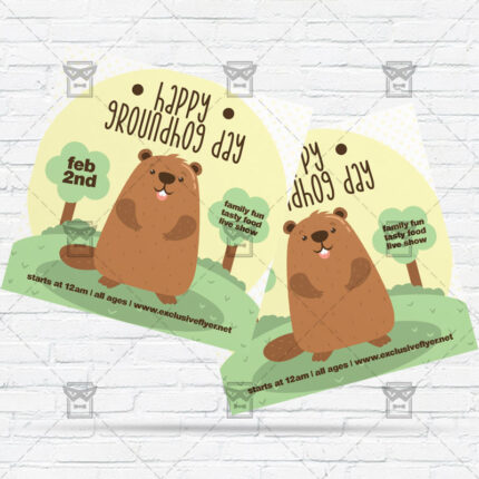 Groundhog Day Celebration - Flyer PSD Template