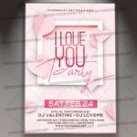 Download I Love You Party Template 1