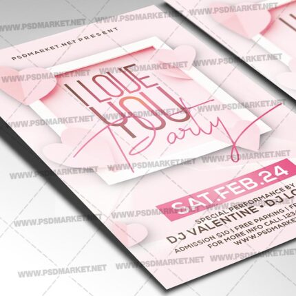 Download I Love You Party Template 2