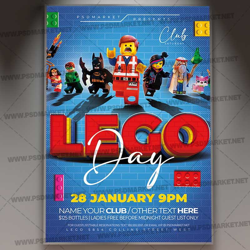 Lego Day - Flyer PSD Template | PSDmarket