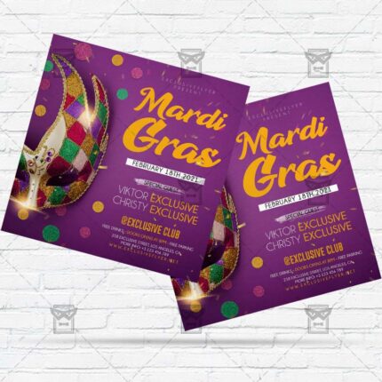 Mardi Gras- Flyer PSD Template
