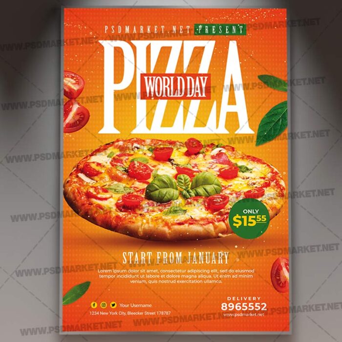 Download National Pizza Day 2021 Template 1