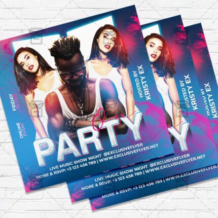 Party On - Flyer PSD Template